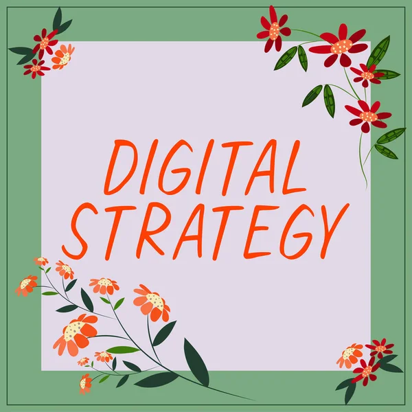 Szövegtábla Amely Bemutatja Digitális Stratégiát Adatvagyon Üzleti Előnyeinek Maximalizálását Célzó — Stock Fotó