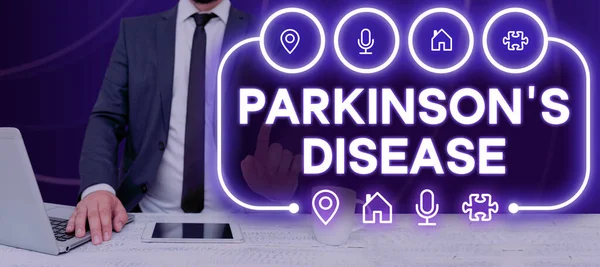 Exibição Conceitual Doença Parkinsons Business Mostra Distúrbio Sistema Nervoso Que — Fotografia de Stock