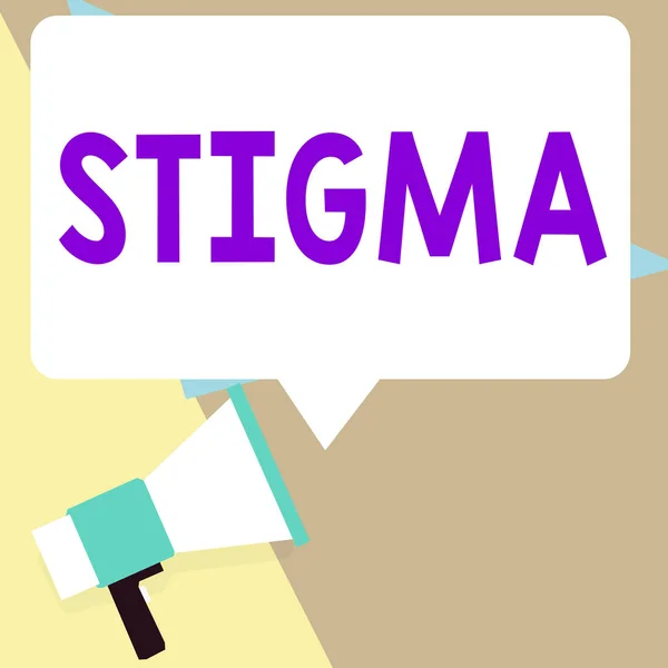 Inspiráció Mutató Jele Stigma Word Írt Érzés Rosszallás Hogy Legtöbb — Stock Fotó