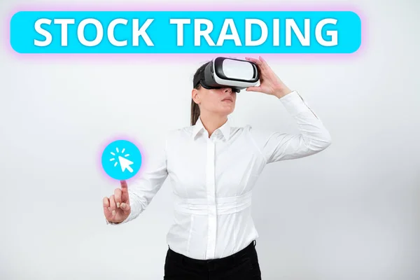 Teksten Weergeven Beurshandel Zakelijke Aanpak Kopen Verkopen Van Effecten Elektronisch — Stockfoto