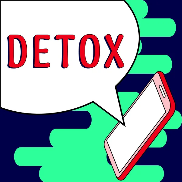 Conceptuele Weergave Detox Woord Geschreven Moment Voor Dieet Voeding Gezondheid — Stockfoto