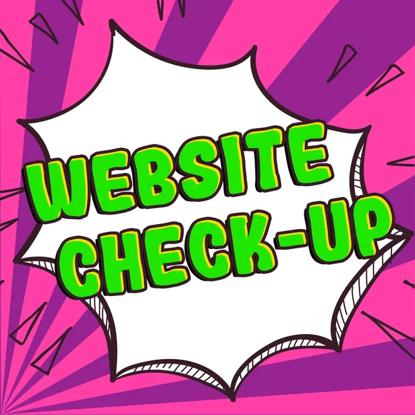 Conceptuele Bijschrift Website Check Bedrijfsoverzicht Een Onderzoek Van Een Website — Stockfoto