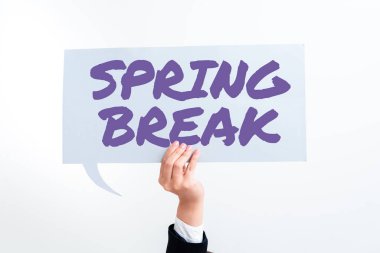 Kavramsal manşet Bahar Tatili, İş yaklaşımı Okul ve İlkbaharda Üniversiteler