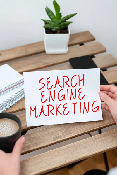 Writing Displaying Text Search Engine Marketing Business Showcase Online Digital — Stock Photo, Image