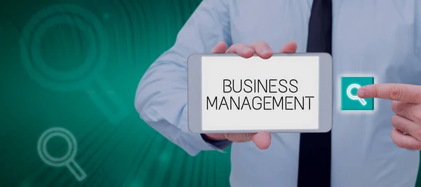Концептуальная Подпись Business Management Word Written Overseeing Supervising Coordinating Business — стоковое фото