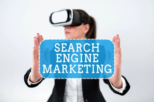 Text Sign Showing Search Engine Marketing Word Online Digital Optimization — Stock Photo, Image