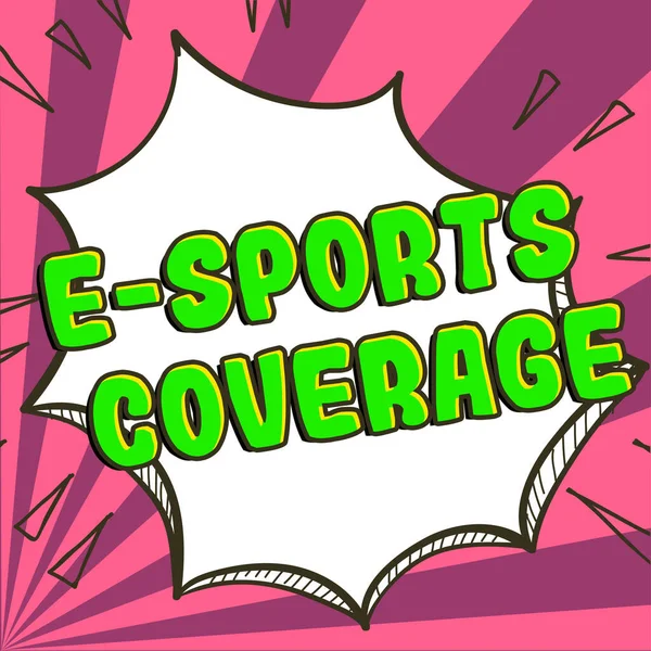 Sports Coverage Concept Meaning Reportage Direct Sur Dernière Compétition Sportive — Photo