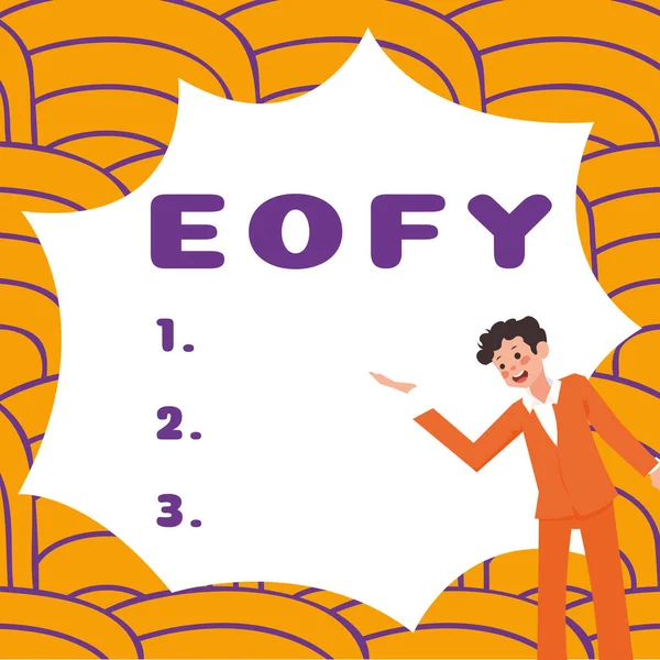 概念展览Eofy Internet概念是在一个财政年度结束时举行的一次大型销售 — 图库照片