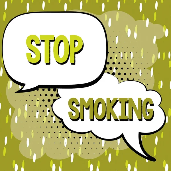Handwriting text Stop Smoking, Business idea Discontinuing or stopping the use of tobacco addiction