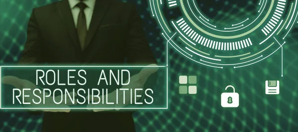 Rolleri ve Sorumlulukları gösteren imza, iş fonksiyonları ve mesleki görevleri kapsayan kavram