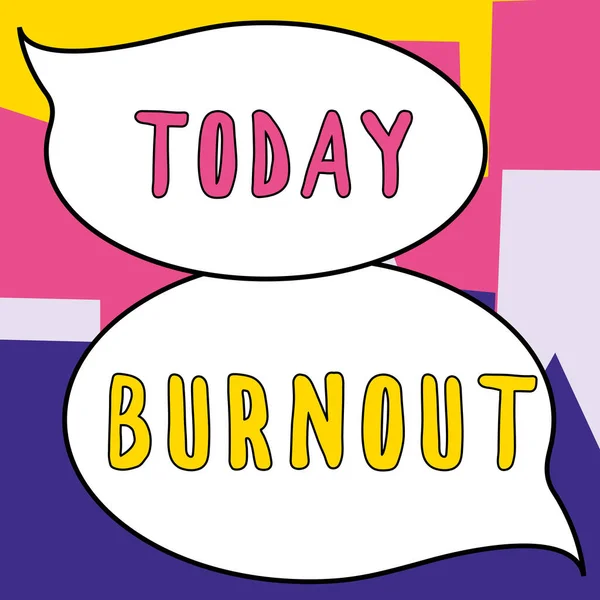 Conceptuele Bijschrift Burnout Business Idee Gevoel Van Fysieke Emotionele Uitputting — Stockfoto
