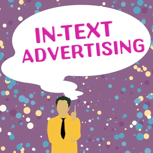 Pisanie Wyświetlania Tekstu Reklamie Tekstowej Przegląd Biznesowy Reklamy Internecie Który — Zdjęcie stockowe