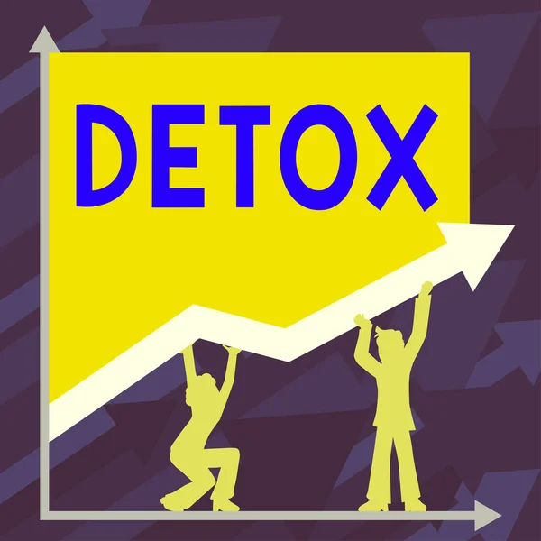 Inspiração Mostrando Sinal Detox Conceito Significado Momento Para Dieta Nutrição — Fotografia de Stock