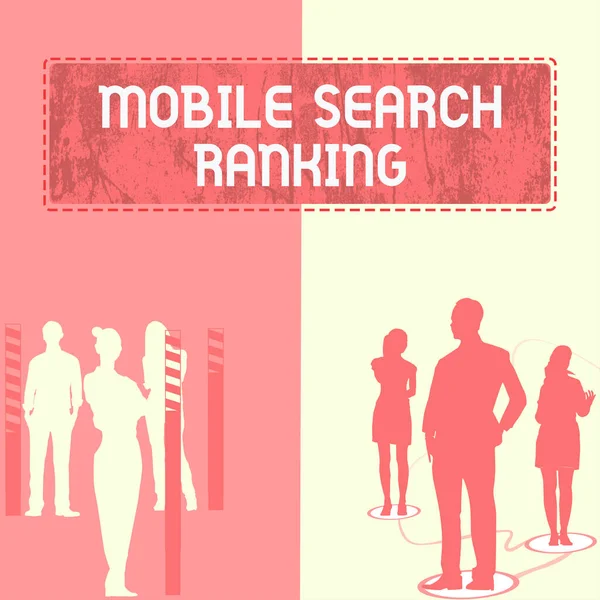 Εννοιολογική Λεζάντα Mobile Αναζήτηση Ranking Business Overview Website Page Ranked — Φωτογραφία Αρχείου