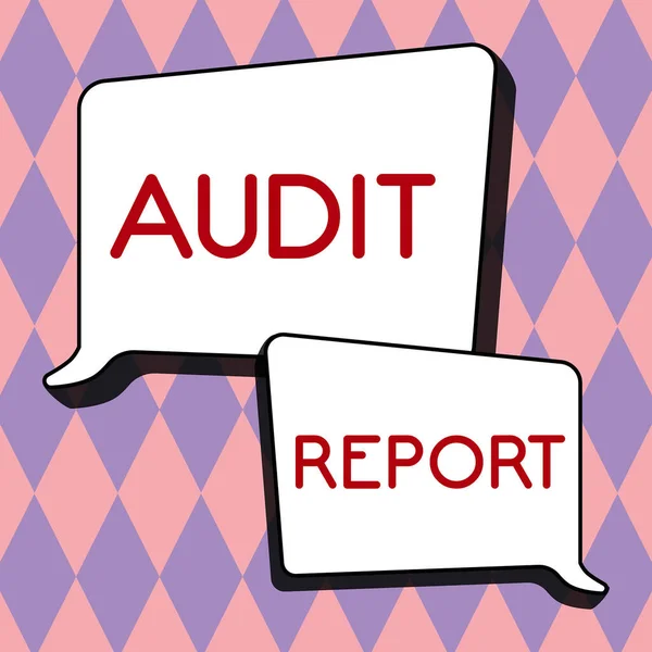Inspiratie Met Uithangbord Audit Report Business Concept Een Beoordeling Van — Stockfoto