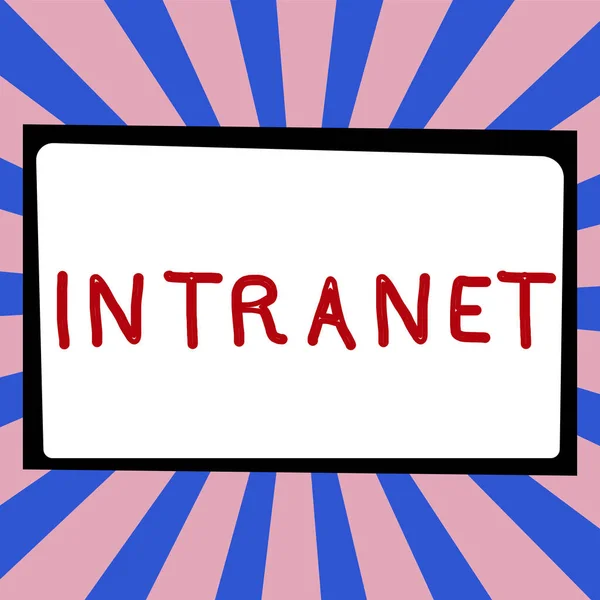 인트라넷을 텍스트 네트워크를 의미하는 콘셉트 — 스톡 사진