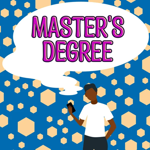 Εγγραφείτε Επιδεικνύοντας Masters Degree Business Approach Degree Που Δίνεται Έναν — Φωτογραφία Αρχείου