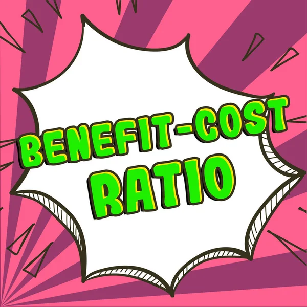 Legenda Conceitual Benefit Cost Ratio Concept Meaning Relação Entre Custos — Fotografia de Stock