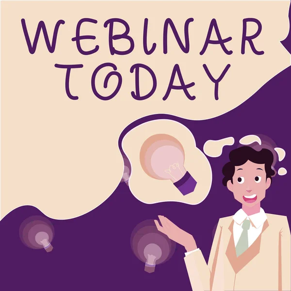 Webinar Today Business Showcase Live Online Education Presentation Different Location — 스톡 사진