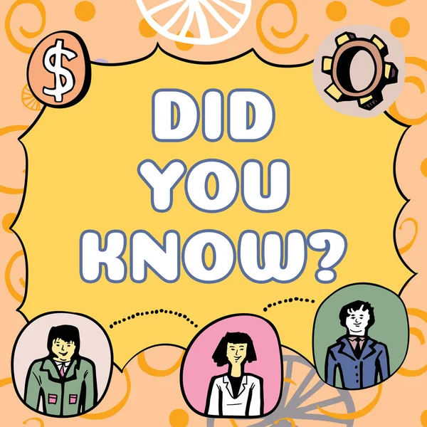 Did You Know Business Concept Fun Facts Figures Information General — 스톡 사진