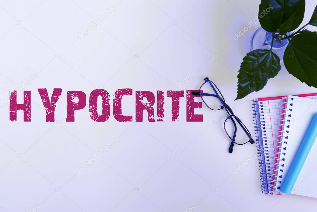 Leyenda conceptual Hipócrita, Concepto que significa condición médica