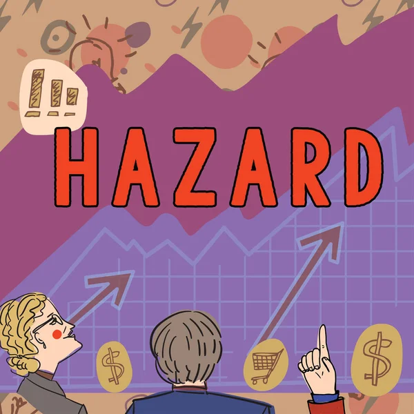 Texto Que Muestra Inspiración Hazard Business Showcase Cuenta Estado Cuenta — Foto de Stock