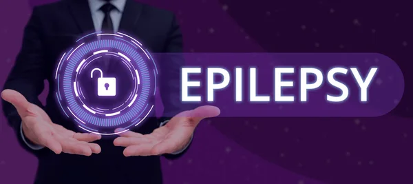 Exibição Conceitual Epilepsia Palavra Escrito Quarto Distúrbio Neurológico Mais Comum — Fotografia de Stock