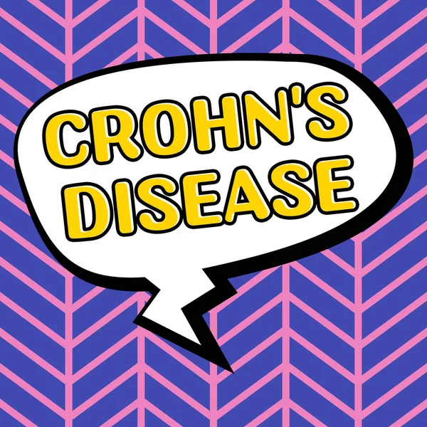 Tampilan Konseptual Penyakit Crohns Penyakit Inflamasi Foto Konseptual Pada Saluran — Stok Foto