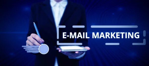 Legenda Conceitual Mail Marketing Internet Concept Commerce Publicidade Vendas Online — Fotografia de Stock