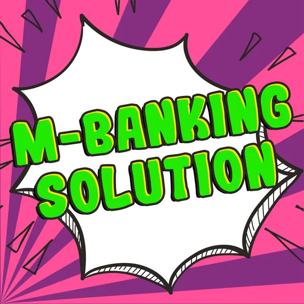 Inspiracja Pokazująca Znak Banking Solution Business Showcase Uzyskał Dostęp Bankowości — Zdjęcie stockowe