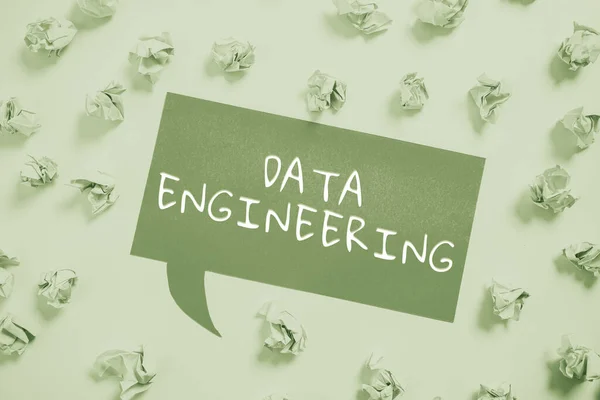 Escrita Exibindo Texto Engenharia Dados Internet Concept Ciência Dados Que — Fotografia de Stock