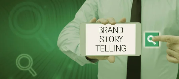 Konzeptionelle Darstellung Brand Story Telling Internet Konzept Das Einer Marke — Stockfoto