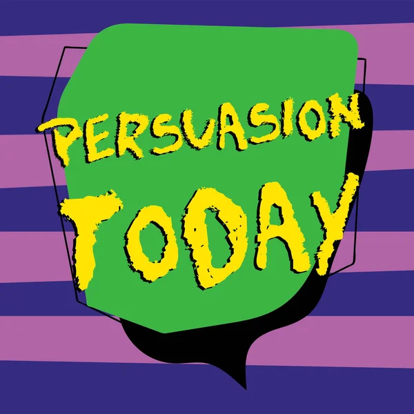Assinar Exibindo Persuasão Palavra Escrito Sobre Ação Fato Persuadir Alguém — Fotografia de Stock