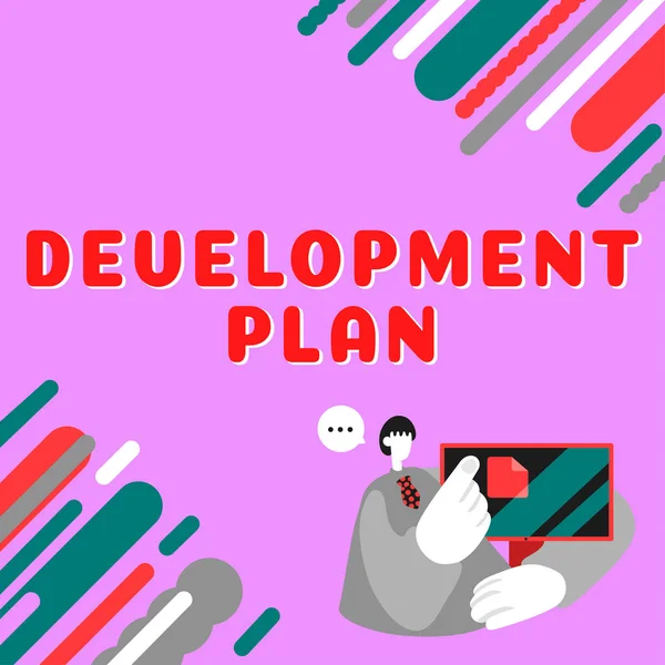Inspiração Mostrando Sinal Plano Desenvolvimento Foto Conceitual Planejamento Desenvolvimento Uma — Fotografia de Stock