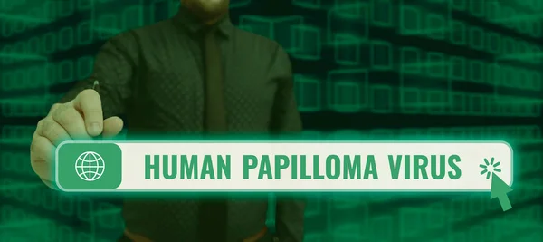 Inspiration Die Zeichen Zeigt Human Papilloma Virus Internet Konzept Häufigste — Stockfoto