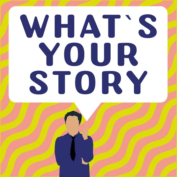 Kézírás Jel Whats Your Story Internet Koncepció Arra Kér Valakit — Stock Fotó