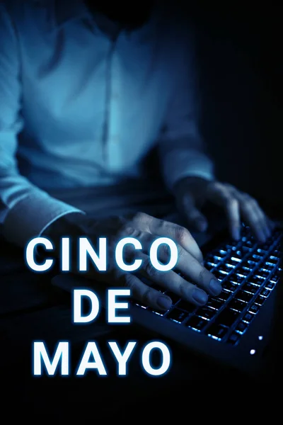 Panneau Affichage Cinco Mayo Aperçu Des Activités Célébration Américano Mexicaine — Photo