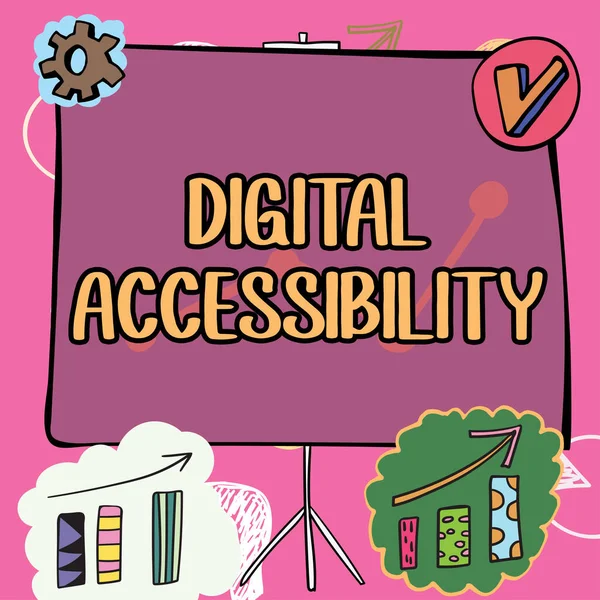 Hand writing sign Digital Accessibility, Word Written on electronic technology that generates stores and processes data
