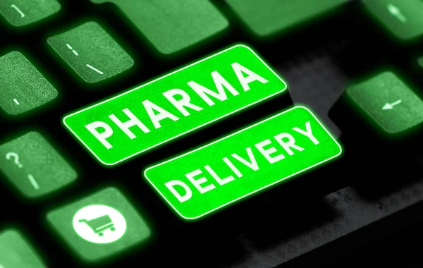 Text Showing Inspiration Pharma Delivery Conceptual Photo Getting Your Prescriptions — Stock Photo, Image