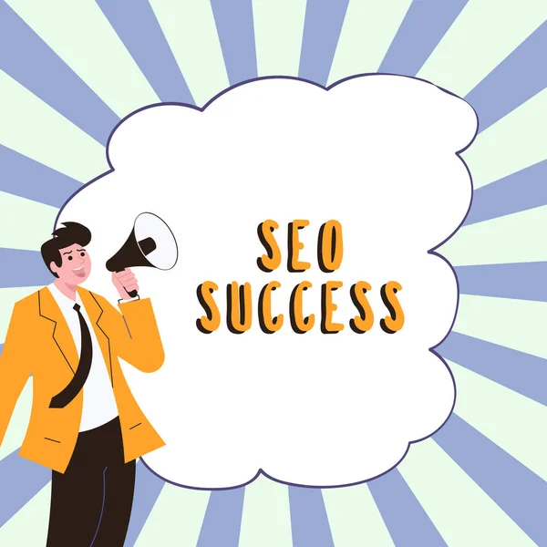 Seo Success Internet Concept Accomplishment Achievement Increase Traffic Website — 스톡 사진