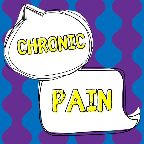 Handwriting text Chronic Pain, Word Written on Pain that extends beyond the expected period of healing