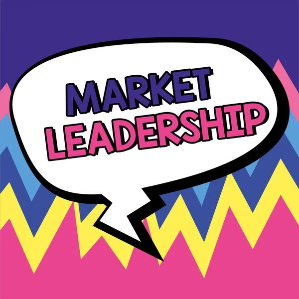 Conceptual Display Market Leadership Geschäftsidee Unternehmen Verkauft Die Größte Menge — Stockfoto