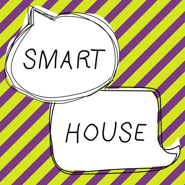 Handskrift Text Smart House Affärsidé Hem Som Har Elektroniska Enheter — Stockfoto