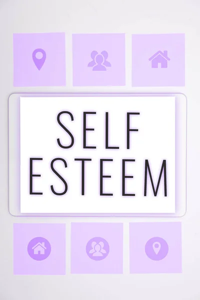 Text showing inspiration Self Esteem, Business overview a feeling of having respect for yourself and your abilities
