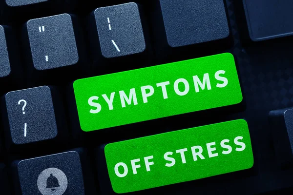 Text Som Visar Inspiration Symptom Stress Ord För Att Fungera — Stockfoto