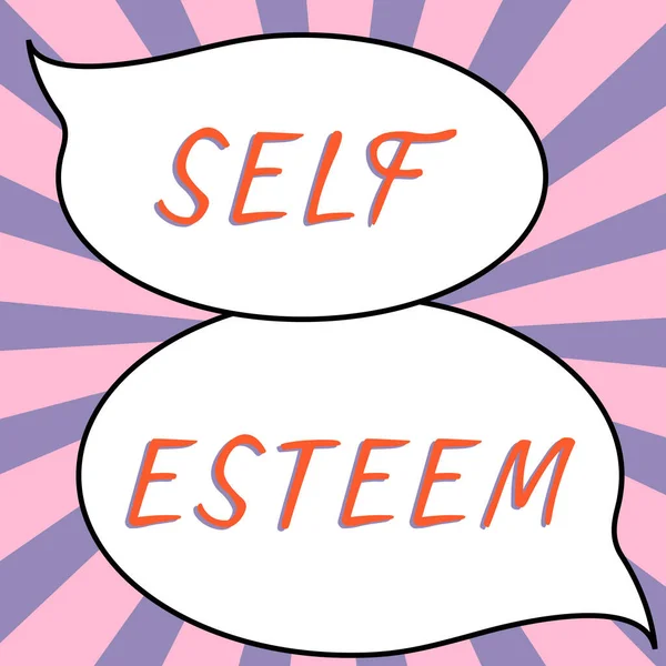 Conceptual display Self Esteem, Business idea a feeling of having respect for yourself and your abilities