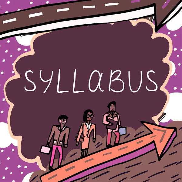 Τίτλος Κειμένου Που Παρουσιάζει Syllabus Έννοια Που Σημαίνει Μια Σύνοψη — Φωτογραφία Αρχείου