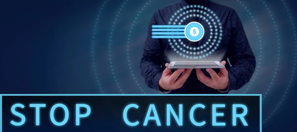 Kavramsal Görünüm Kanseri Durdur Kanser Oranını Azaltmak Için Aktif Önlemler — Stok fotoğraf
