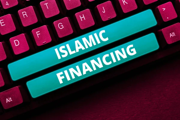 Legenda Texto Apresentando Financiamento Islâmico Atividade Word Banking Investimento Que — Fotografia de Stock