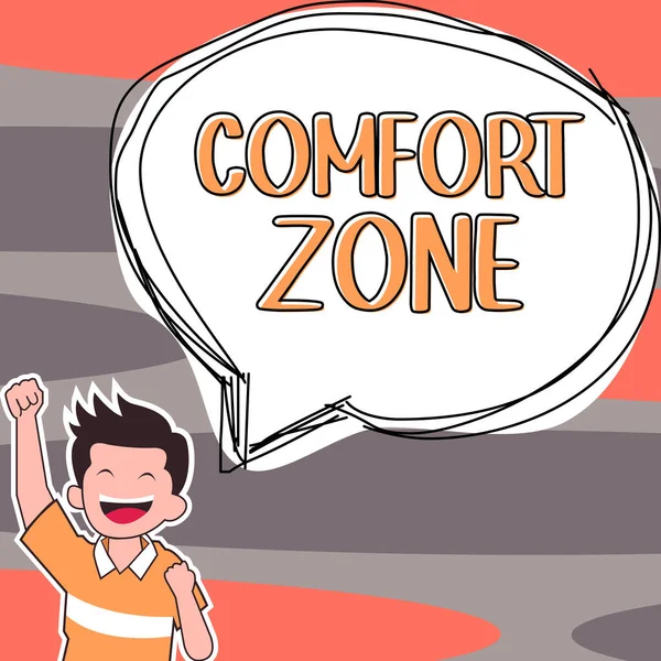 Visualización Conceptual Zona Confort Palabra Para Una Situación Que Uno — Foto de Stock